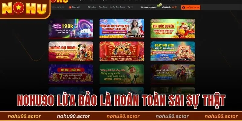 Nohu90 lừa đảo là thông tin hoàn toàn sai sự thật